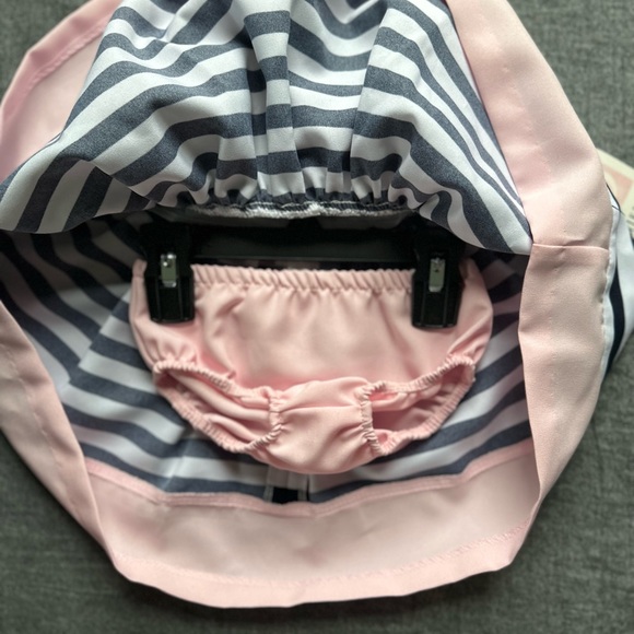 BNWT SAILOR NAUTICAL BABY DRESS PINK WHITE AND NAVY 3-6 months - Picture 3 of 3